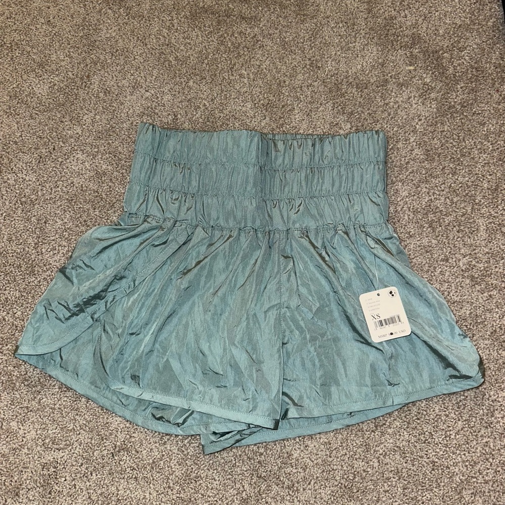 NWT Free people movement the way home shorts in bayside blue. Size XS